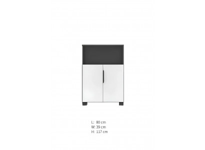 Luxury white office cabinet