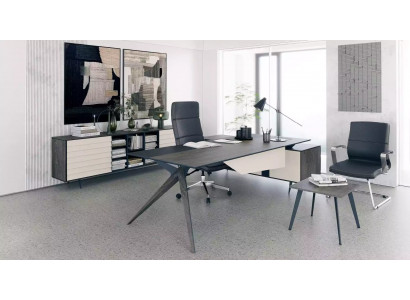 Modern gray conference table for studio