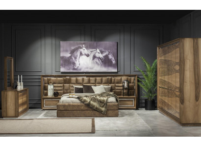 Luxury bed 160x200 hotel furniture with cover