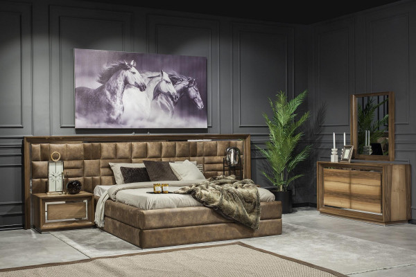 Modern storage cabinet + mirror for luxurious storage