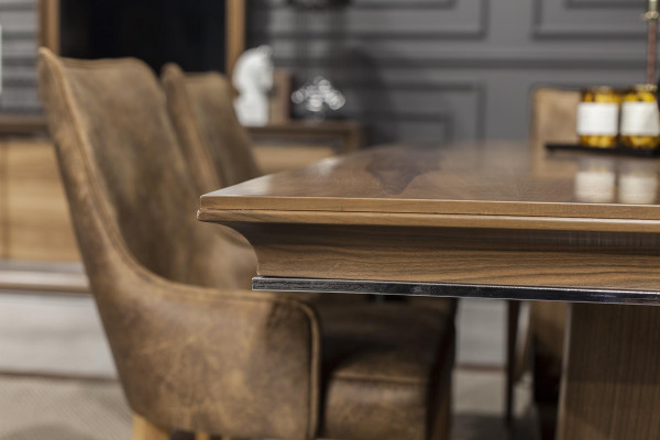 9-piece set including table, chairs, dresser, and mirror