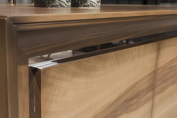 Luxury dining table with chairs, nightstand, 7 pieces