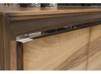 Luxury dining table with chairs, nightstand, 7 pieces