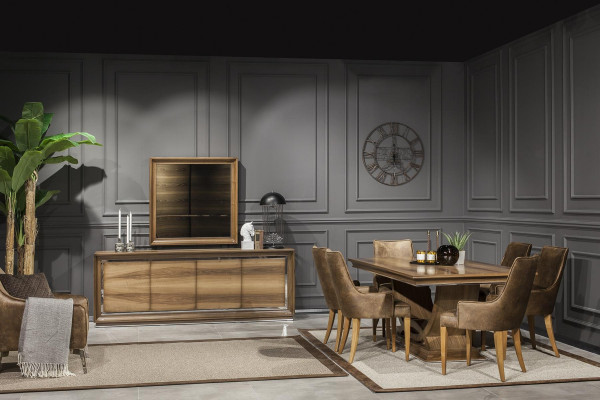 Luxury dining table 207x101cm in elegant gloss