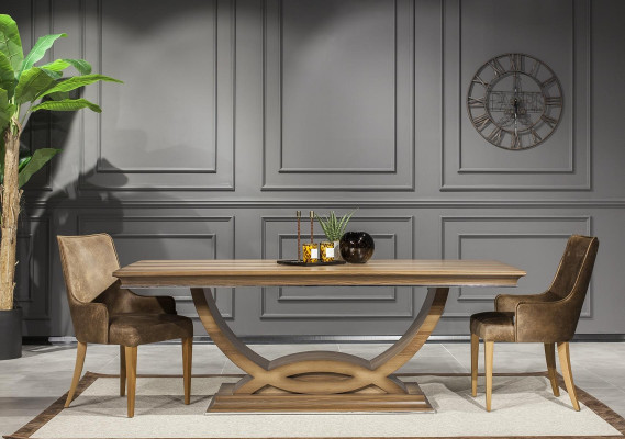 Luxury dining table 207x101cm in elegant gloss