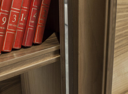 Luxury living room wall, 448 cm, with wooden stove