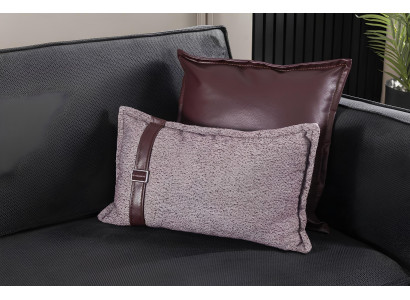 Italian style furniture, gray sofa set, cushions, loft, 3 pieces