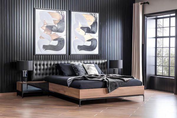 Luxury bedroom furniture set, complete set, wardrobe, bed