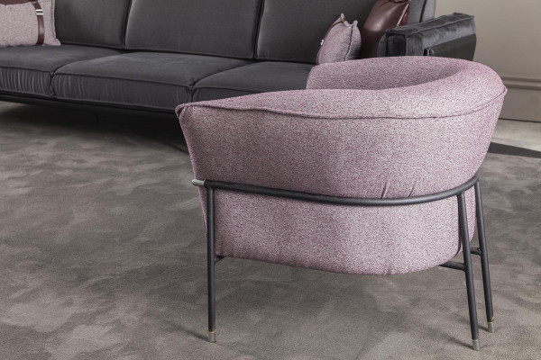 Comfortable and luxurious living room sofa set, club seats, furniture, purple sofa