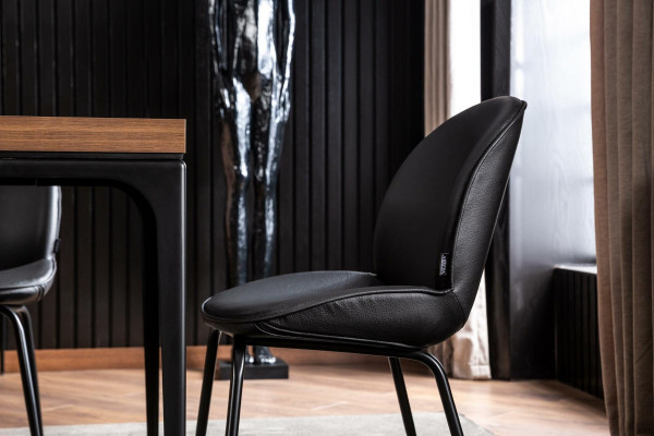 Modern black hanging ceiling chair