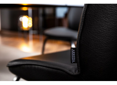 Modern black hanging ceiling chair