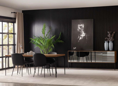 Modern furniture with mirror and storage space