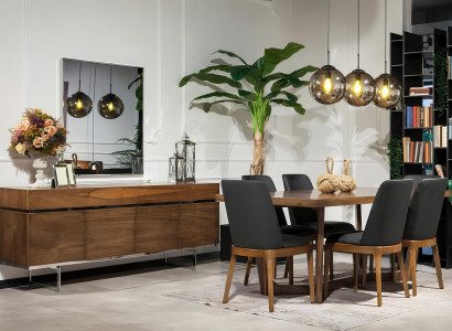 9-piece dining table, chairs, and furniture set