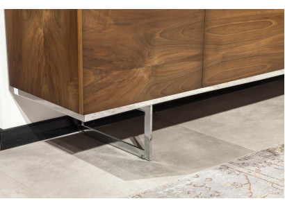 Practical metal wardrobe with mirror for storage