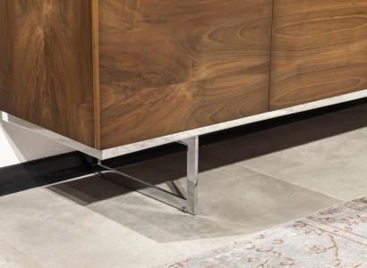 Practical metal wardrobe with mirror for storage