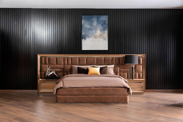 Ideal furniture set for hotel, comfortable bed, wardrobe, 6 pieces