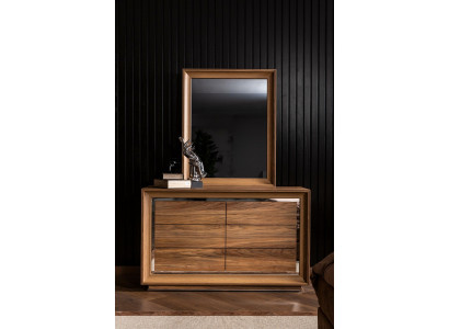 Modern chest of drawers + mirror with practical storage space