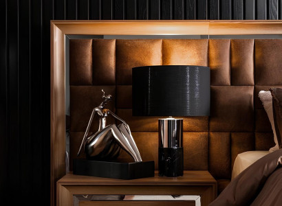 Complete bedroom set including bed, wardrobe, and 2 nightstands, 4 pieces.