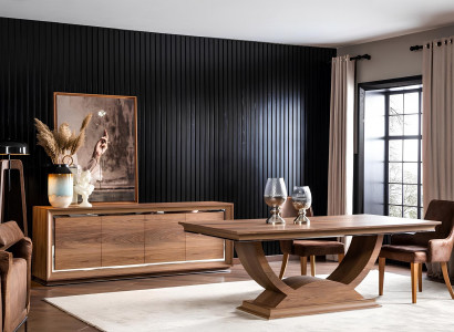 Elegant dining table with legs