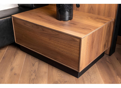 Luxury bedroom with complete furniture including nightstand, wardrobe, table, and bed in 6 parts