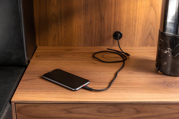 Luxury bed with movable nightstands