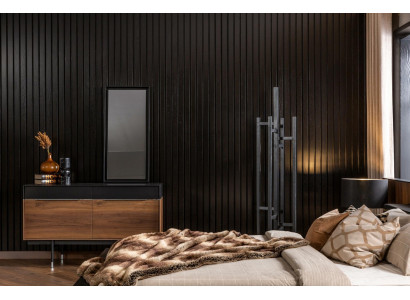 Luxury wall mirror with black frame 100x46