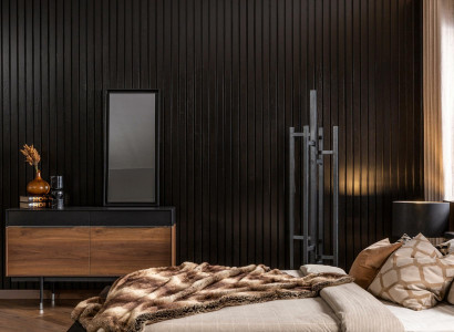 Luxury wall mirror with black frame 100x46