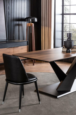 Luxury black leather chair, soft chairs, designer furniture for living room and kitchen