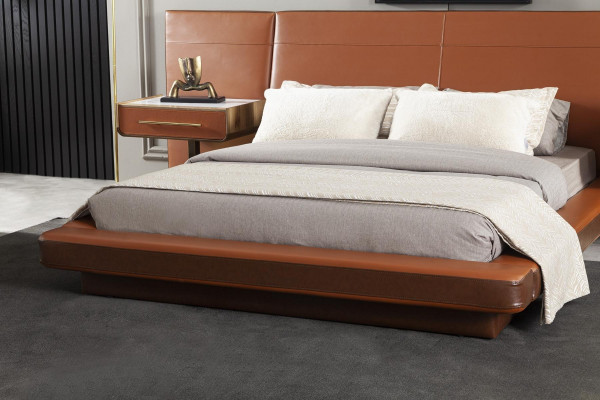 Modern luxury bed guard in brown