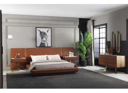 Modern luxury bed guard in brown