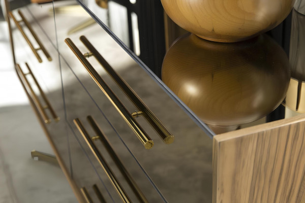 Complete bedroom furniture set, including bed, nightstand, and wardrobe, 5 pieces.