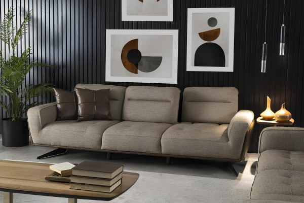 Practical and spacious corner sofa 260cm Fabric