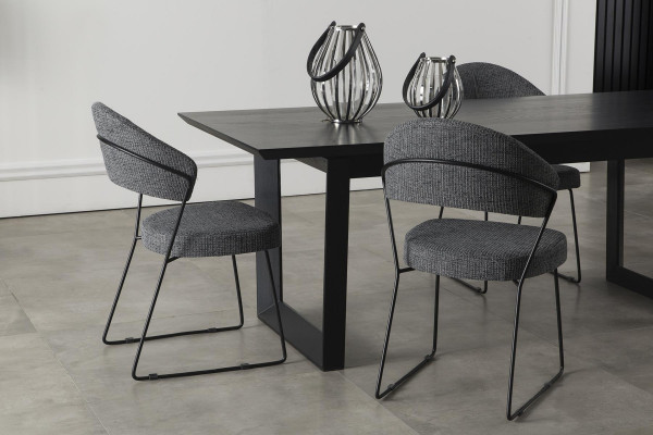 Dining table with 4 comfortable chairs, 5 pieces