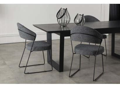 Dining table with 4 comfortable chairs, 5 pieces