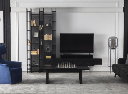 High-quality living room with two-piece table