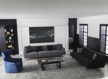 L-sofa for 3 people 235 cm fabric