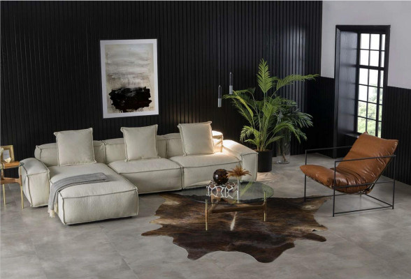 Modern corner sofa in rustic style