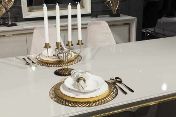 Luxury dining table with 6 chairs