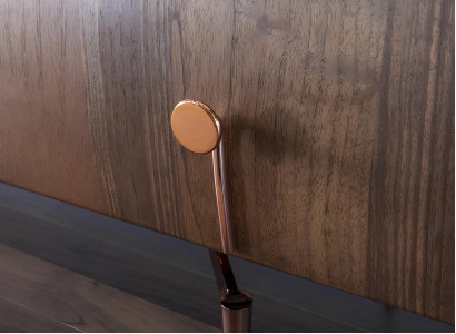 Set with 2 mobile mirrors in brown wood