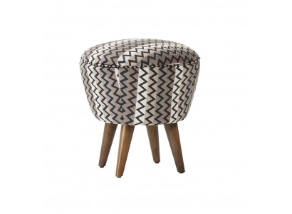 Gray upholstered pouf