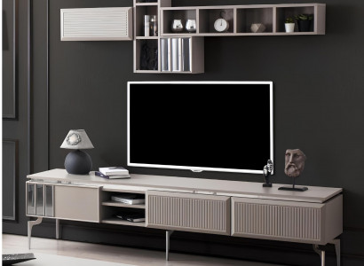 Stranska omarica RTV low cabinet TV stand gray living room