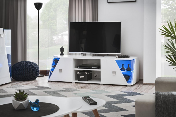 Modern and luxurious wooden TV table