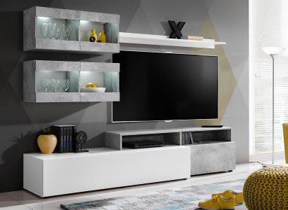 Luxury modern gray wall unit for TV