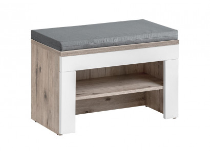 Gray shoe cabinet with cushion Modern design New furniture Wooden shoe cabinet