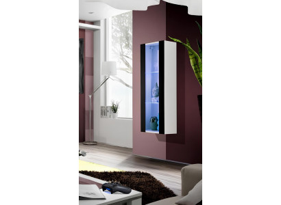 Luxury wall-mounted display cabinet for the living room, modern furniture made of new wood