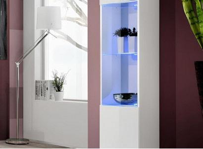 Luxury white display cabinet for the living room, wall display cabinet, designer wooden furniture