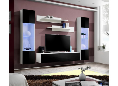 Modern black wall design TV cabinet