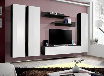 Modern living room furniture, set of full cabinets, TV stand, luxury furniture