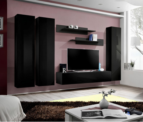Furniture for living room low cabinet made of black wood new modern furniture