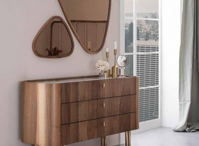 Brown dresser with mirror bedroom modern luxury furniture design